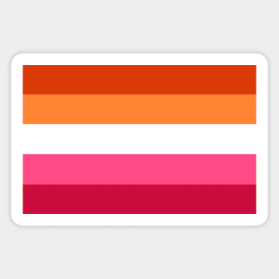 Lesbian Pride Flag (Orange-Pink 5-Stripe Variant) Sticker